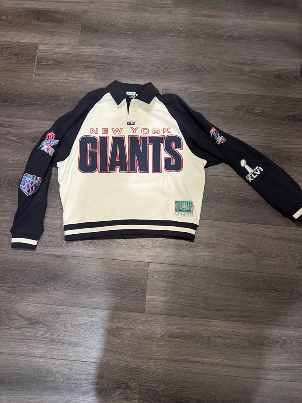 STARTER New York Giants Pullover - Cream & navy blue